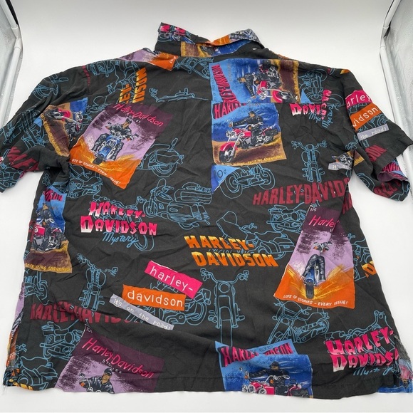 Vintage Harley Davidson Tori Richards Viscose Button Shirt Size XL Made in USA - Picture 6 of 14
